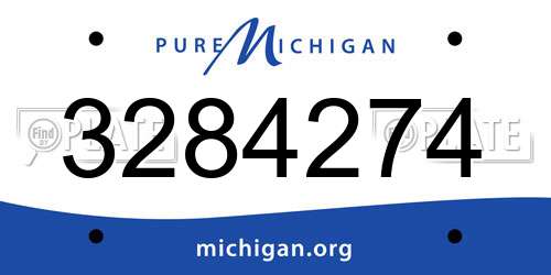 3284274 Michigan License Plate