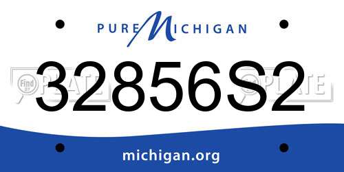32856S2 Michigan License Plate