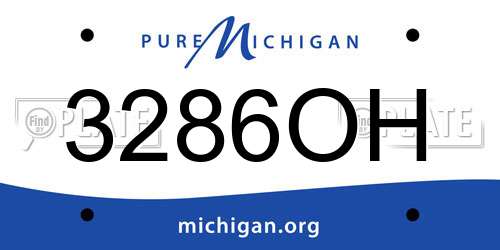 3286OH Michigan License Plate