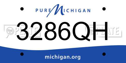 3286QH Michigan License Plate