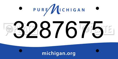 3287675 Michigan License Plate