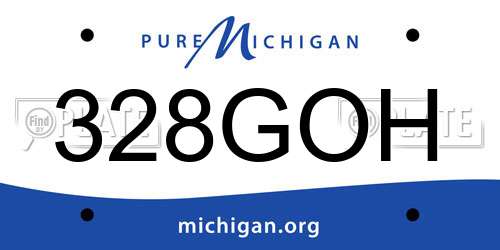 328GOH Michigan License Plate