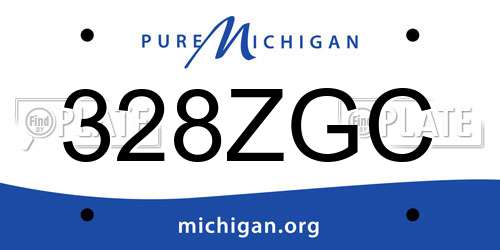 328ZGC Michigan License Plate