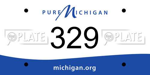 329 Michigan License Plate
