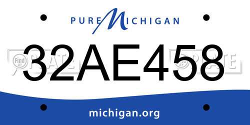 32AE458 Michigan License Plate