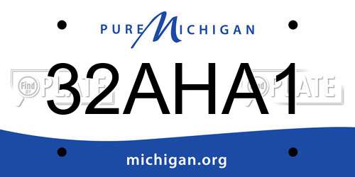 32AHA1 Michigan License Plate