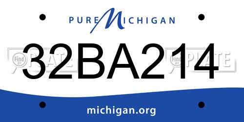 32BA214 Michigan License Plate