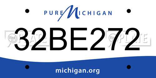 32BE272 Michigan License Plate
