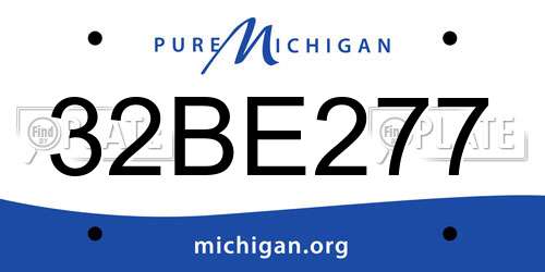 32BE277 Michigan License Plate