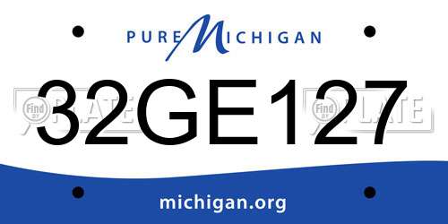 32GE127 Michigan License Plate