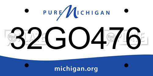 32GO476 Michigan License Plate
