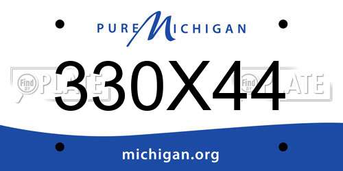330X44 Michigan License Plate