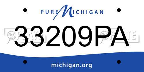 33209PA Michigan License Plate