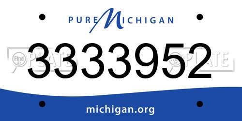 3333952 Michigan License Plate