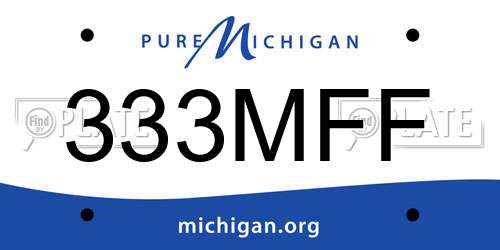 333MFF Michigan License Plate
