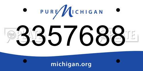 3357688 Michigan License Plate
