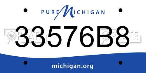 33576B8 Michigan License Plate