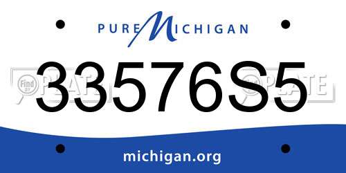 33576S5 Michigan License Plate
