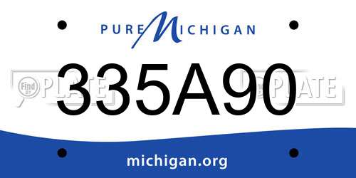 335A90 Michigan License Plate