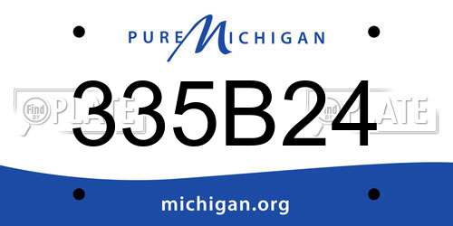 335B24 Michigan License Plate