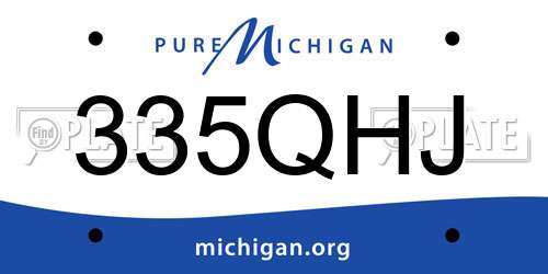 335QHJ Michigan License Plate