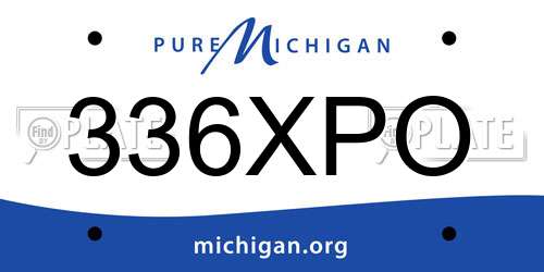 336XPO Michigan License Plate