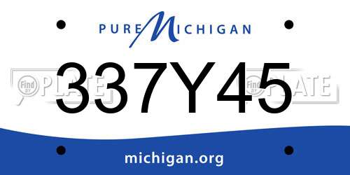 337Y45 Michigan License Plate