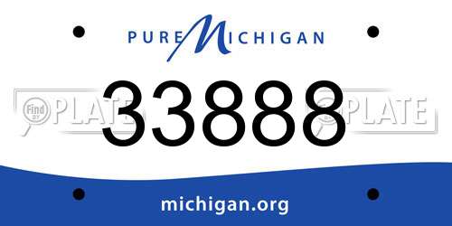 33888 Michigan License Plate