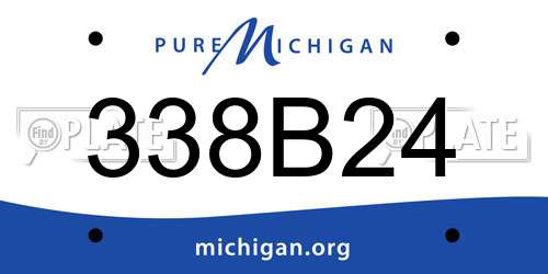 338B24 Michigan License Plate