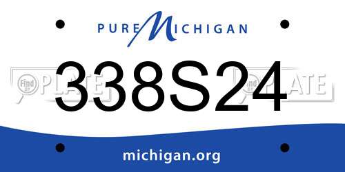 338S24 Michigan License Plate