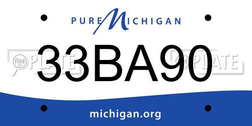 33BA90 Michigan License Plate