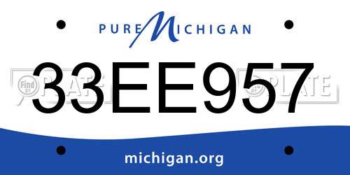 33EE957 Michigan License Plate