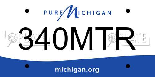 340MTR Michigan License Plate
