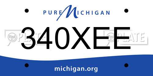 340XEE Michigan License Plate