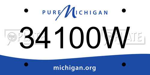 34100W Michigan License Plate