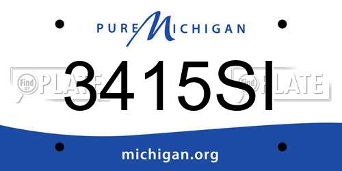 3415SI Michigan License Plate