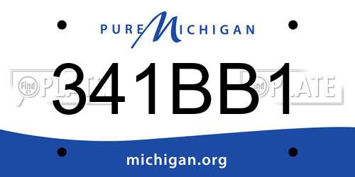 341BB1 Michigan License Plate