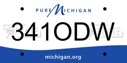 341ODW Michigan License Plate