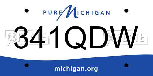 341QDW Michigan License Plate