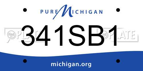 341SB1 Michigan License Plate