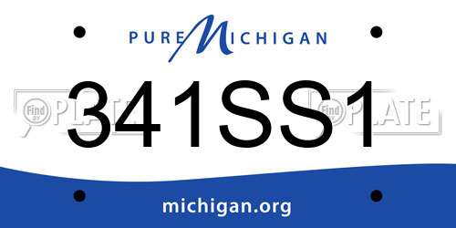 341SS1 Michigan License Plate