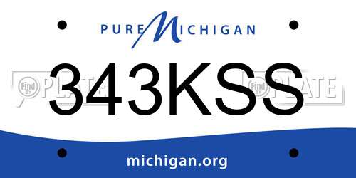 343KSS Michigan License Plate