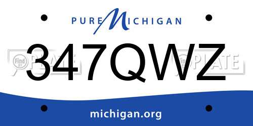 347QWZ Michigan License Plate
