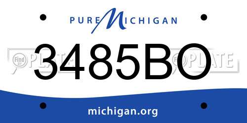 3485BO Michigan License Plate