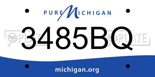 3485BQ Michigan License Plate