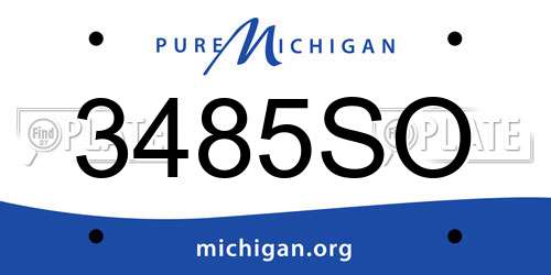 3485SO Michigan License Plate