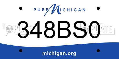 348BS0 Michigan License Plate