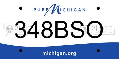 348BSO Michigan License Plate
