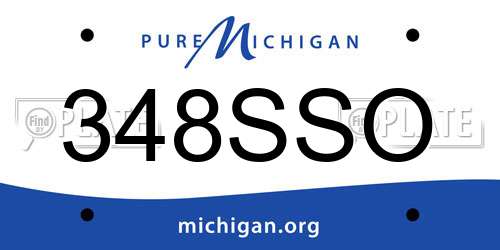 348SSO Michigan License Plate