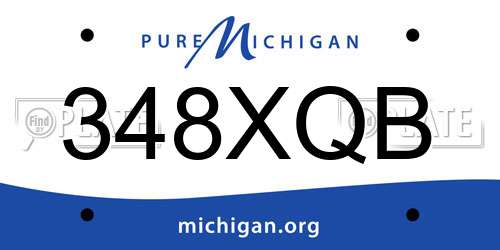348XQB Michigan License Plate